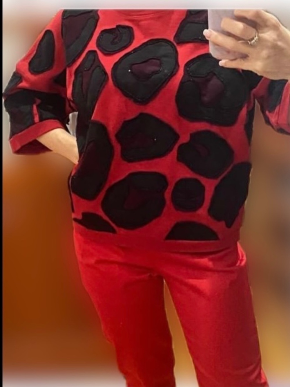 Lanvin Textured Leopard Print women’s Sweatshirt size XS/S